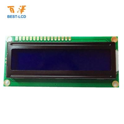 China Standard 16x2 STN LCD display blue negative yellowish green positive module for printer/electric price tag/foot massage machine/scale 80.0*36.0*11.8mm for sale