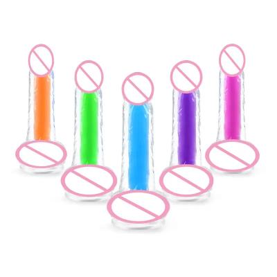 China Good Quality Realistic Dildo Glowing In Dark Luminous Dildo For Women Sex Masturbation Suction Cup Strong Dildos for sale