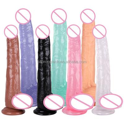 China Good Quality Jelly Dildo Huge Realistic Sex Male Toys Different Big Female Masturbation Dildos For Women Suction Cup Crystal Dildo for sale