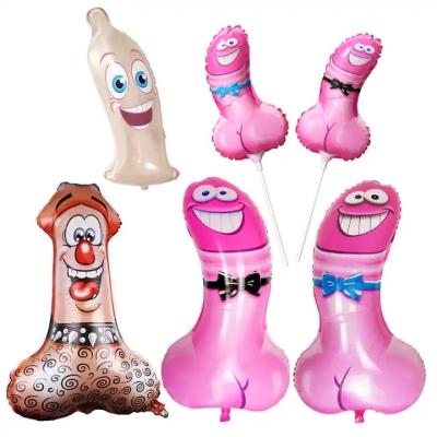 China Inflatable Latex Balloons Sex Party Game Balloons Hen Bachelor Sexy Accessory Dildo Condoms Vibrators Red Lips Lingerie Shaped Inflatable Balloons for sale