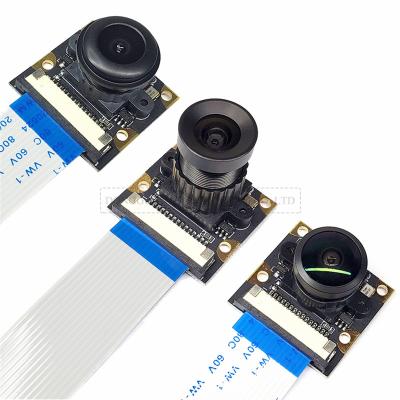 China Raspberry Pi B Development Board OV5647 Camera Module For Raspberry Pi 130 3B 4B 3B+ Adjustable Focus 160 200 222 Degree 3.6MM HD 5MP 2592*1944 15Pin 1MM Spacing for sale