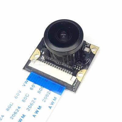 China Camera Module OV5647 Wide Angle Lens Raspberry 220 Degree For Raspberry Pi 3B 4B 3B+ Adjustable Focus HD 5MP 2592*1944 15Pin 1MM Spacing for sale