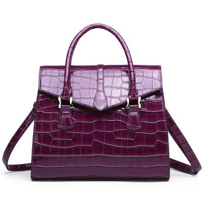 China Fashion Wholesale PU Leather Crossbody Women Crocodile Handbag for sale