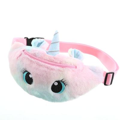 China Factory Sale Fashion Rainbow Cute Unicorn Kid Designer Fanny Pack Chest Bag Wholesale Cross - Body Bag Children for sale