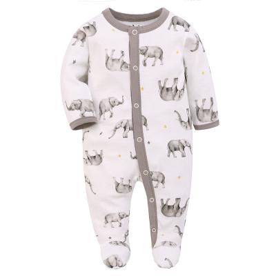 China 2022 Flano+Cotton Hot Selling New Style Baby Boy Onesie Button Cartoon Baby Sleep Wear Romper for sale