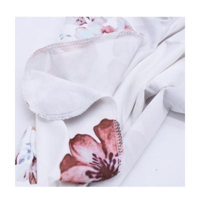 China 2022 New Arrival Anti-Pull Hair Band Wraps Elastic Wrap Newborn Wrap Towel Cotton Flower Photo 2 in 1 Set Baby Blanket Towel for sale