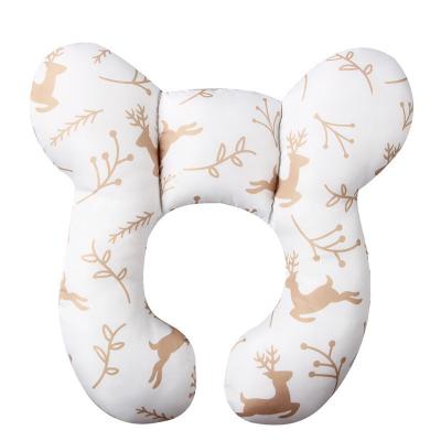 China Anti-bacteria Wholesale Cute Bear Shape Baby Pillow Pattern Infant Toddler Anti-Roll Sleep Rests Baby Neck Pillow for sale