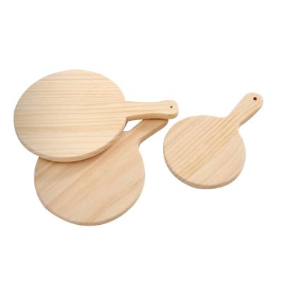 China Viable Stone Round Stone Cutting Board Round Panel Pizza Cutting Board Cheese Handle Serving Tray Cheese Handle Pizza Shovel Set Rack for sale