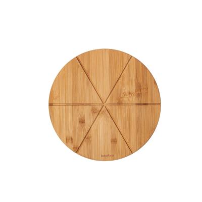 China Sustainable Wooden Round Tool Kit Kitchen Cheese Cutting Board Set 16 Small Shovel Pizza Skin Pizza for sale