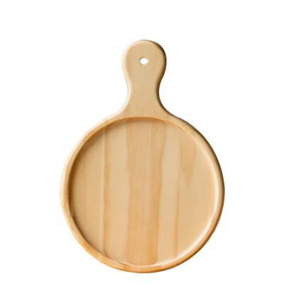 China Sustainable Wooden Round Pizza Cutting Board 14 Serving Tray Pizza Skin for sale