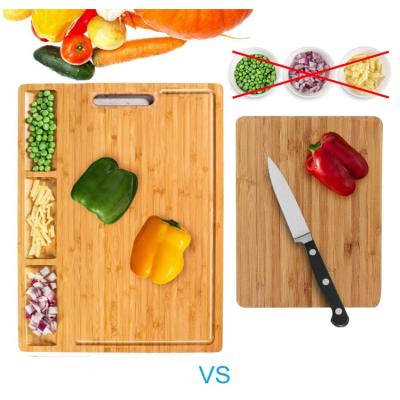 China Kitchen Viable Custom Tools Bamboo Cutting Board With Cheese Knives Large Cutting Boards With Containers for sale