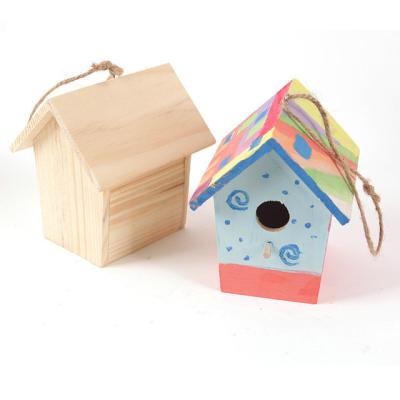 China Storage Popularity Creativity Rectangle Bird's Nest Wooden Box Bird Cage for sale