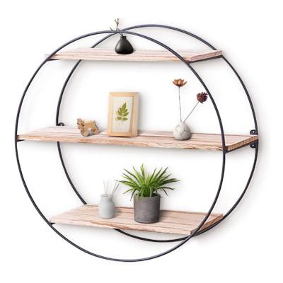 China Modern Storage Living Room Furniture Wall Shelves Wooden Wall Shelf Home Display Racks for sale