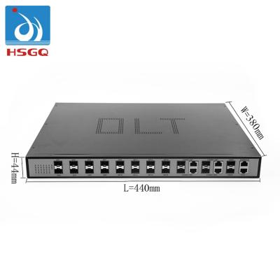 China Compatible FTTH HSGQ-G016 FTTX OLT GPON Network 16 Ports AC DC Power C320 Fiber Optic Equipment for sale