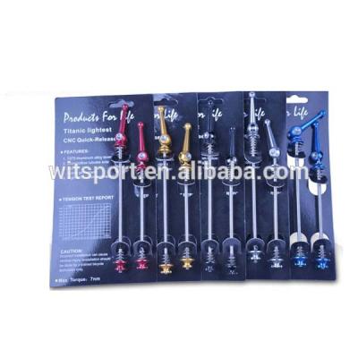 China titanium alloy & Lightweight Aluminum Alloy Bike Skewer Set Ti Alloy Quick Release for sale