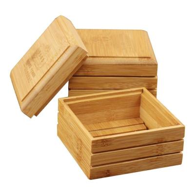 China Modern Custom Environmental Protection Water Drying Household Products Soap Box Bamboo And Japanese Wooden Soap Holder for sale