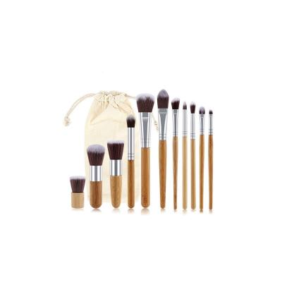 China Fan Brush Makeup Brushes 11 Pcs Makeup Brush Set Premium Synthetic Brush Blending Face Powder Foundation Blush Concealer Pencils Eyeshadow for sale