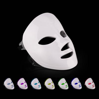 China Portable Wireless Acne Treatment Mascara Led 7 Colores Photon Led Light Mask Skin Rejuvenation Facial Face Mask for sale