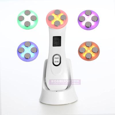 China Skin Revitalizer CE approved 5 in 1 electroporation EMS photon microcurrent+RF+led facial beauty device for sale