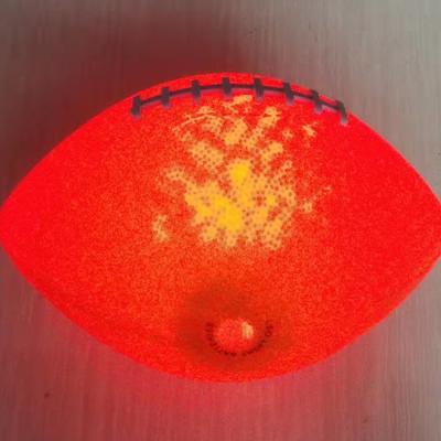 China Long Lasting Light Up American Football LED Ball Grade 6 Glow In The Dark Night Match Ball Rugby Glowing Practicing Ball For Kids Youth for sale