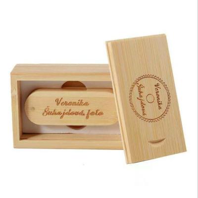 China Fast Speed ​​Data Saving Pendrive 4GB 16GB 32GB 64GB USB LOGO Wooden + Box Free Custom Personal Flash Memory Stick for sale