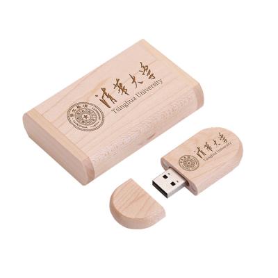 China Factory Wholesale Wooden Usb Flash Drive 3.0 Wooden Metal Usb Memory Stick Rotating Flash Drive Flash Drive Hard Disk for sale