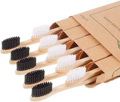 China Eco-friendly Free Soft Bristles Bamboo Toothbrushes for sale