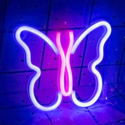 China Home Central Institute of Statistics Led New Neon Lights Butterfly Neon Lights Home Decoration Atmosphere Neon Sign for sale