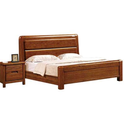 China Foldable King Queen Princess Walnut Luxury Hotel Villa Double Solid Wood Bed for sale