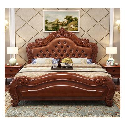 China Nailhead Balance Bed Storage King Queen Size Antique Designs Bedroom Furniture Sets Wooden Double Beds for sale