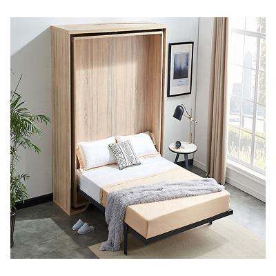 China Modern Design Murphy Bed Wall Bed Bedroom Furniture Storage Foldable Elegant Solid Wood Multifunctional Bed for sale