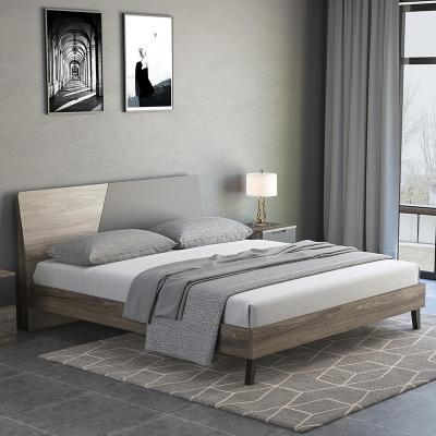 China Modern Hotel Bedroom Storage Bed Simple King Size Double Wood Beds Frame for sale