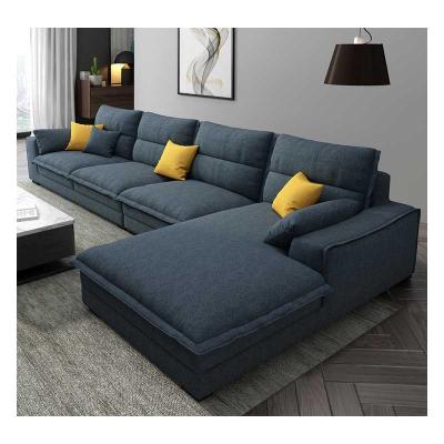 China Living Room Style Living Room Furniture Sets Nordic Modern Fabric Corner Design Sofa Lounge Sectional L Shaped Sofa for sale