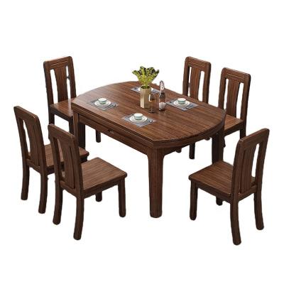 China Foldable Modern Simple Luxurious Wooden Dining Tables And Chair Dining Tables Furniture Sets for sale