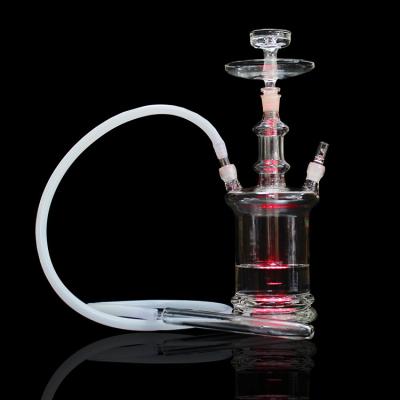 China With LED Light Fumo Shisha Glass Hookah With Disposable Hookah Hose for sale