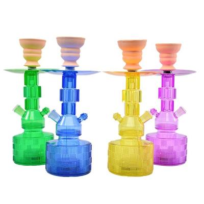 China Shisha Tool Colorful Acrylic Small Single Tube Smoking Number Large Stain Smoking Sets Full Set Of Hookah Accessories Hookah for sale