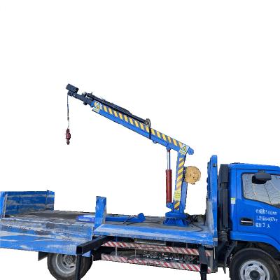 China Other 1 ton 2 ton truck mounted hydraulic small crane hydraulic rotary telescopic arm for pickup truck to lift with the truck for unlo for sale