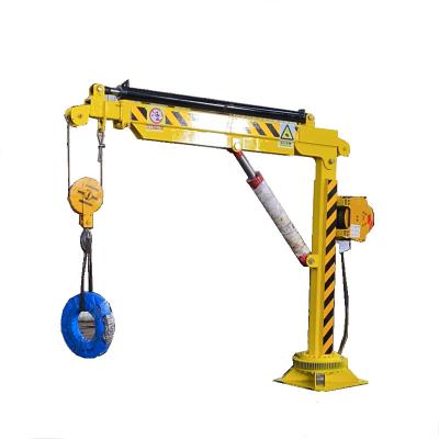 China Other Pickup truck installation hydraulic small crane truck with 1 ton 2 ton telescopic boom hydraulic rotary crane for sale