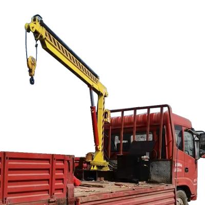 China Other Small pickup truck truck loading and unloading telescopic boom crane hydraulic operation is convenient and safe for sale