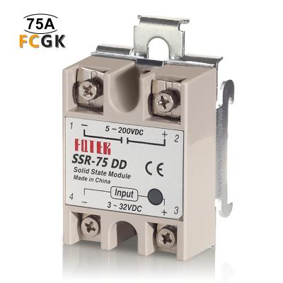 China Sealed fotek type ssr-75dd 75A DC DC, ssr 75dd solid state relay ssr75dd for sale