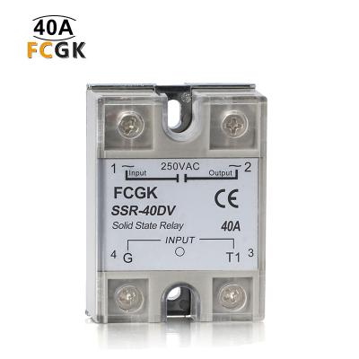 China SSR-40DV 40A Thyristor Voltage Regulator Sealed Solid State Relay for sale