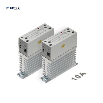 China FCGK AC 10a sealed solid state relay ssr slim din with heat sink, 24v 220v ssr solid state relay DIN module for sale