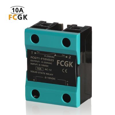 China Single Phase Solid State Relay 0-10v Input Sealed Relay 10A 0-250VAC for sale