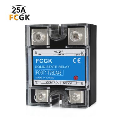 China FCGK dust proof 25a solid state relay sealed dc to acssr relay 230vac 3.6vdc for sale