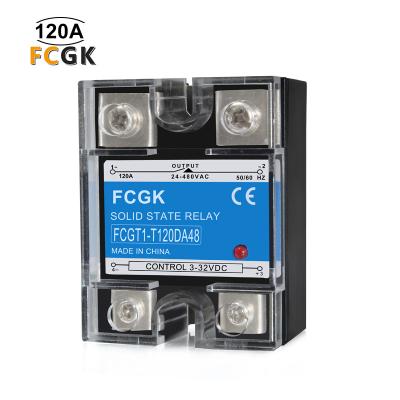 China FCGK Sealed 120 A Solid State Relay 5 Vol DC. singel phase to 230 vol ac ssr solid state relay. for sale