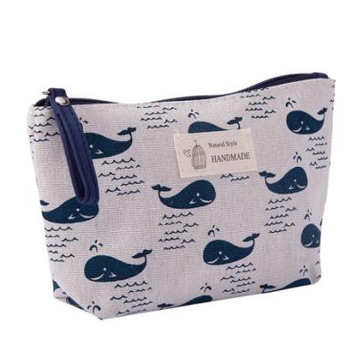 China Portable Multifunctional Canvas Zipper Purse Cosmetic Storage Bag for sale