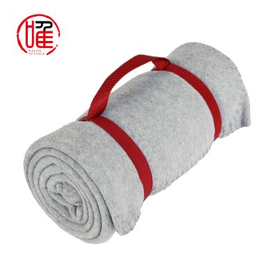 China Anti-pilling Rolled Up Travel Airline Outdoor Sports Cover Stadium Blanket Sweatshirt Throw Blanket for sale