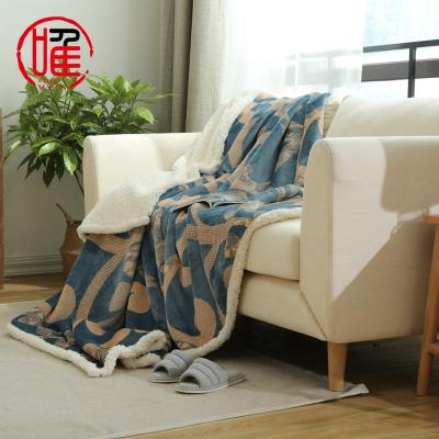 China Cheap Custom Printing Sherpa Supper Hand Feel Polyester Sherpa Fleece Throw Blankets Anti-Static Soft Throw Blankets for sale