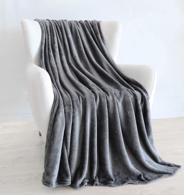 China Anti-Bacteria Amazon Bestseller Products Thick Solid Color Custom Color Thick Custom Flannel Fleece Luxury High Quality Soft Throw Blanket For Winter for sale