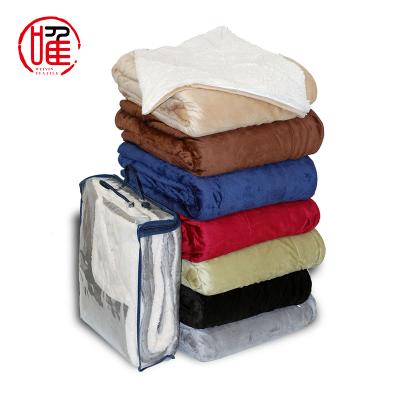 China Anti-bacteria Thick Custom Color Sherpa Throw Fleece Luxury High Quality Hot Selling Luxury Soft Blanket For Winter for sale